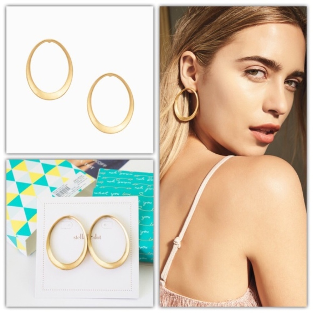 Stella & Dot Georgia Hoops Gold